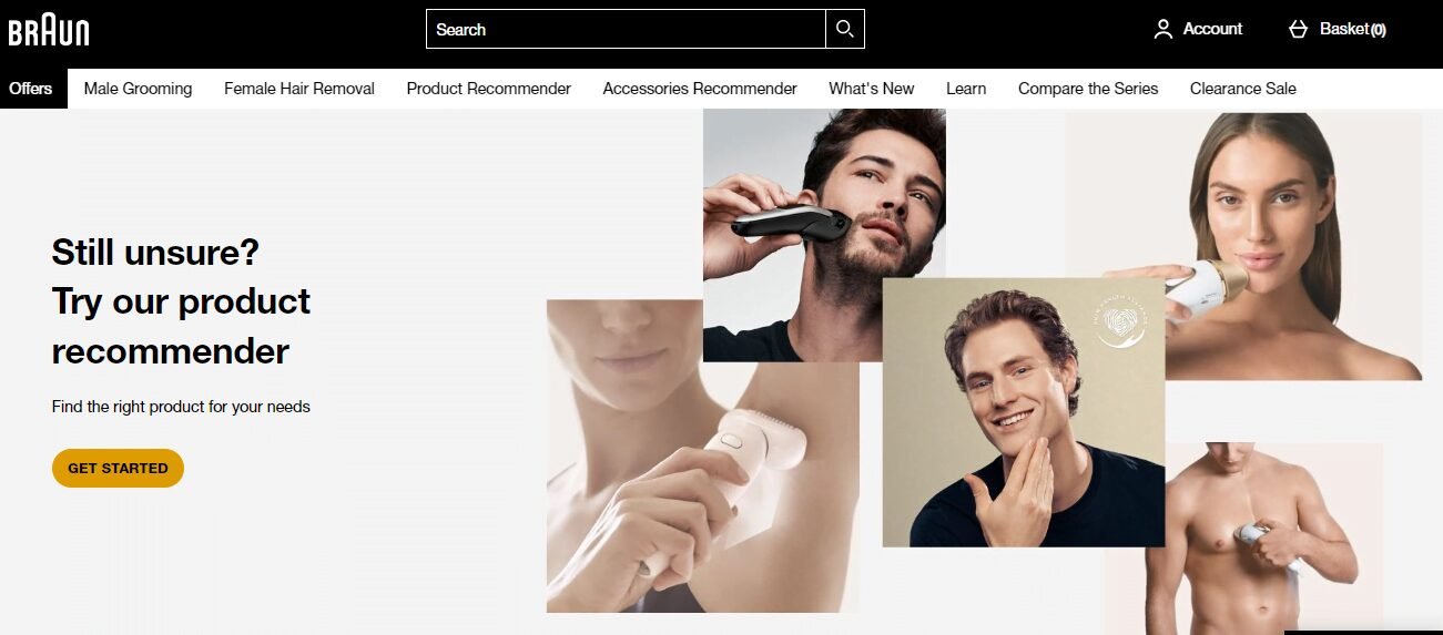 Braun UK hair trimmer and epilator