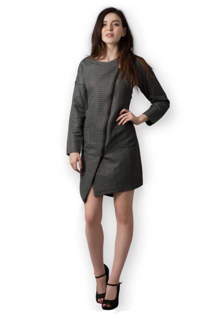 CLOSET ASYMMETRIC LOOSE COAT GREY. Best Coat Sale. Closet London Discount