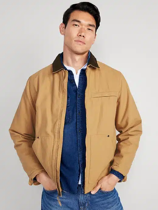 Cozy-Lined Canvas Barn Coat for Men. best Men's coat sale