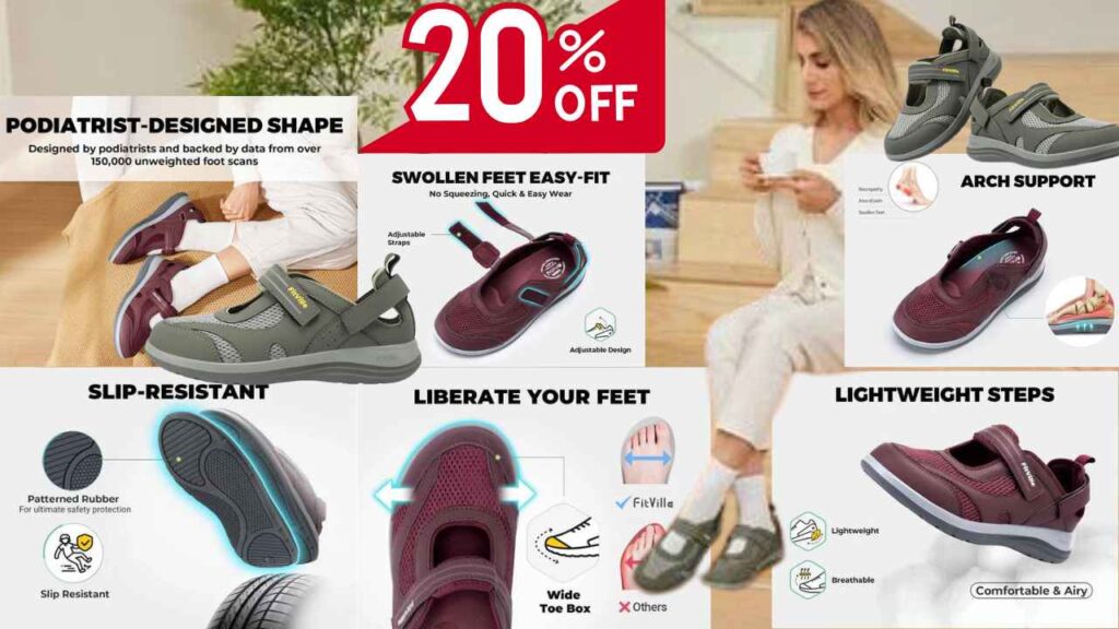 FitVille FlexiWalk Mary Jane Sandals V1 - The Fitville coupon code