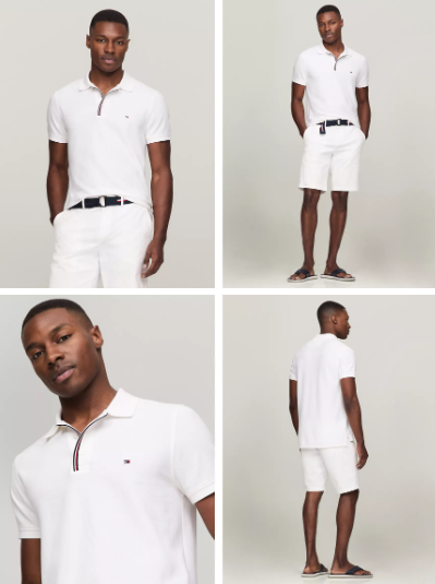 Tommy Hilfiger Men's Slim Fit Stripe Placket in Fresh White. Tommy Hilfiger Men's Slim Fit Stripe Placket in Fresh White.