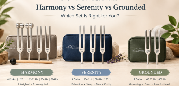 Pure Frequencies Harmony vs Serenity vs Grounded tuning fork sets
