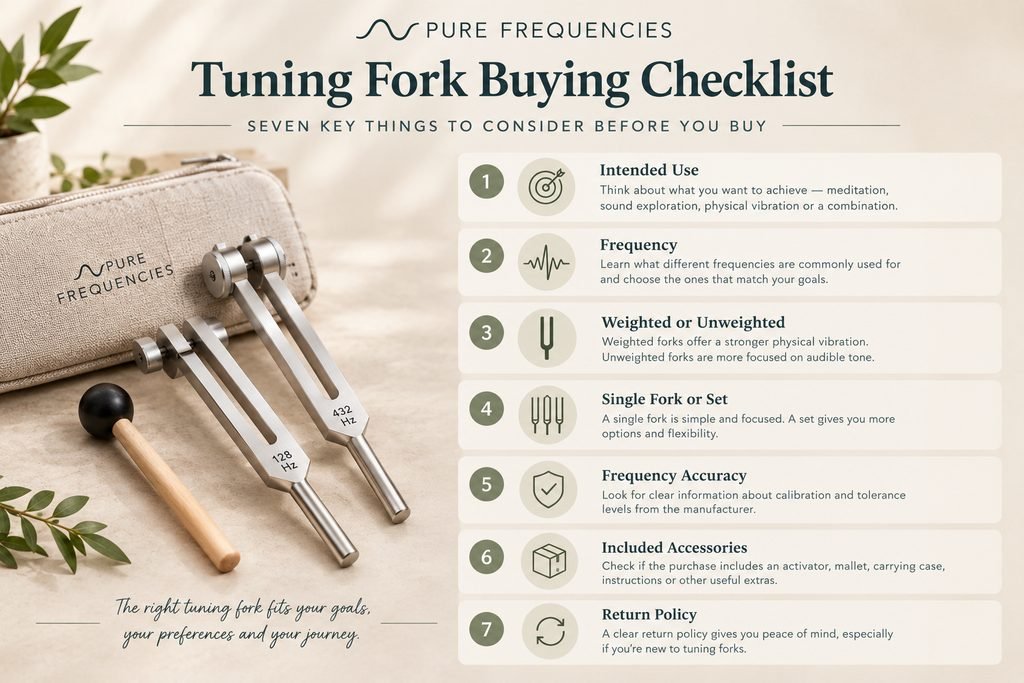Tuning fork buying checklist