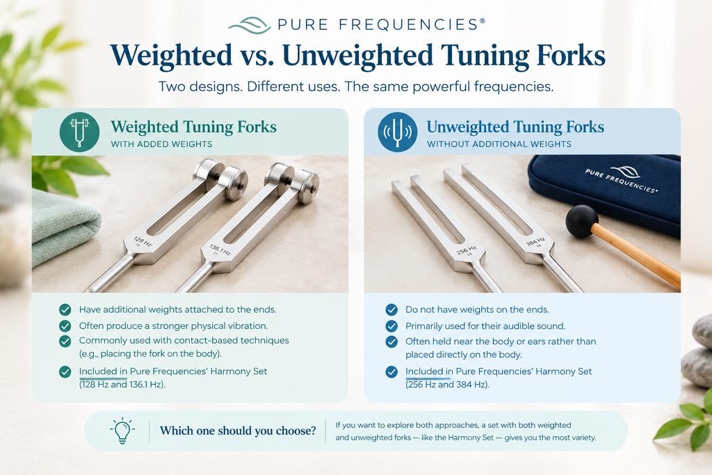 Weighted vs. Unweighted Tuning Forks